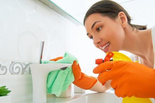Commercial cleaning team maintaining desks and shared spaces in Haringey