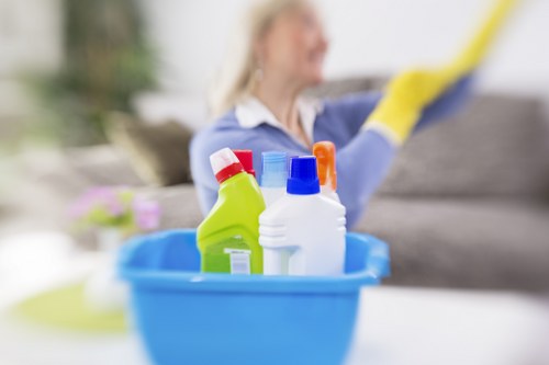Cleaning checklist and complaint notes being checked